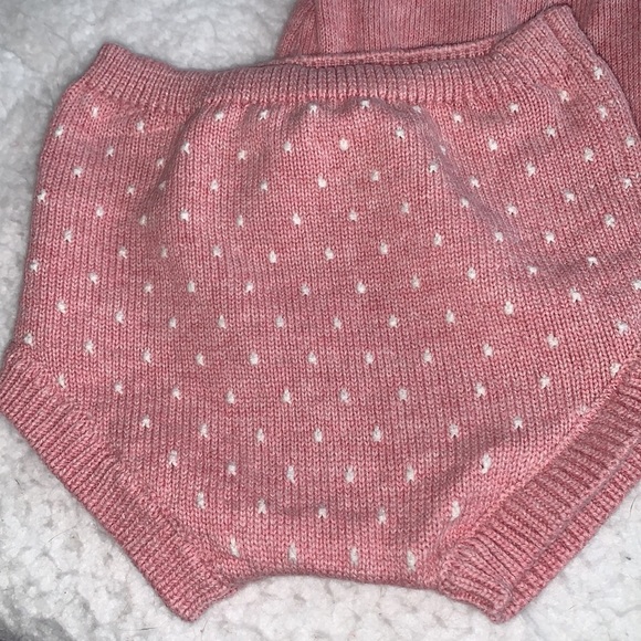 Mayoral Pink Sweater Dress Set Bears 4-6M Baby Girl EUC - Picture 2 of 10